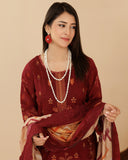 Print Shrint - Luxury Print Embroidered Lawn - Vol 14 - D-01