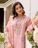 Saphira - Luxury Embroidered Festive Cross Slub Lawn - Vol 12 - D-01