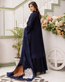 Saphira - Luxury Embroidered Festive Cross Slub Lawn - Vol 12 - D-02