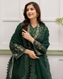 Saphira - Luxury Embroidered Festive Cross Slub Lawn - Vol 12 - D-06
